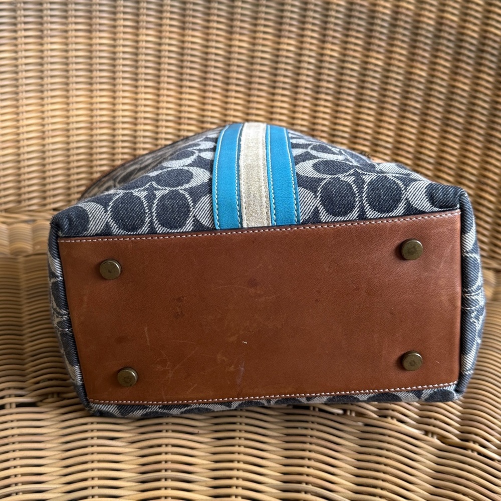 EUC Coach vintage mini denim tote- 7044 - Picture 5 of 11